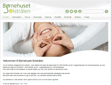 Tablet Screenshot of bornehuset-solstraalen.dk